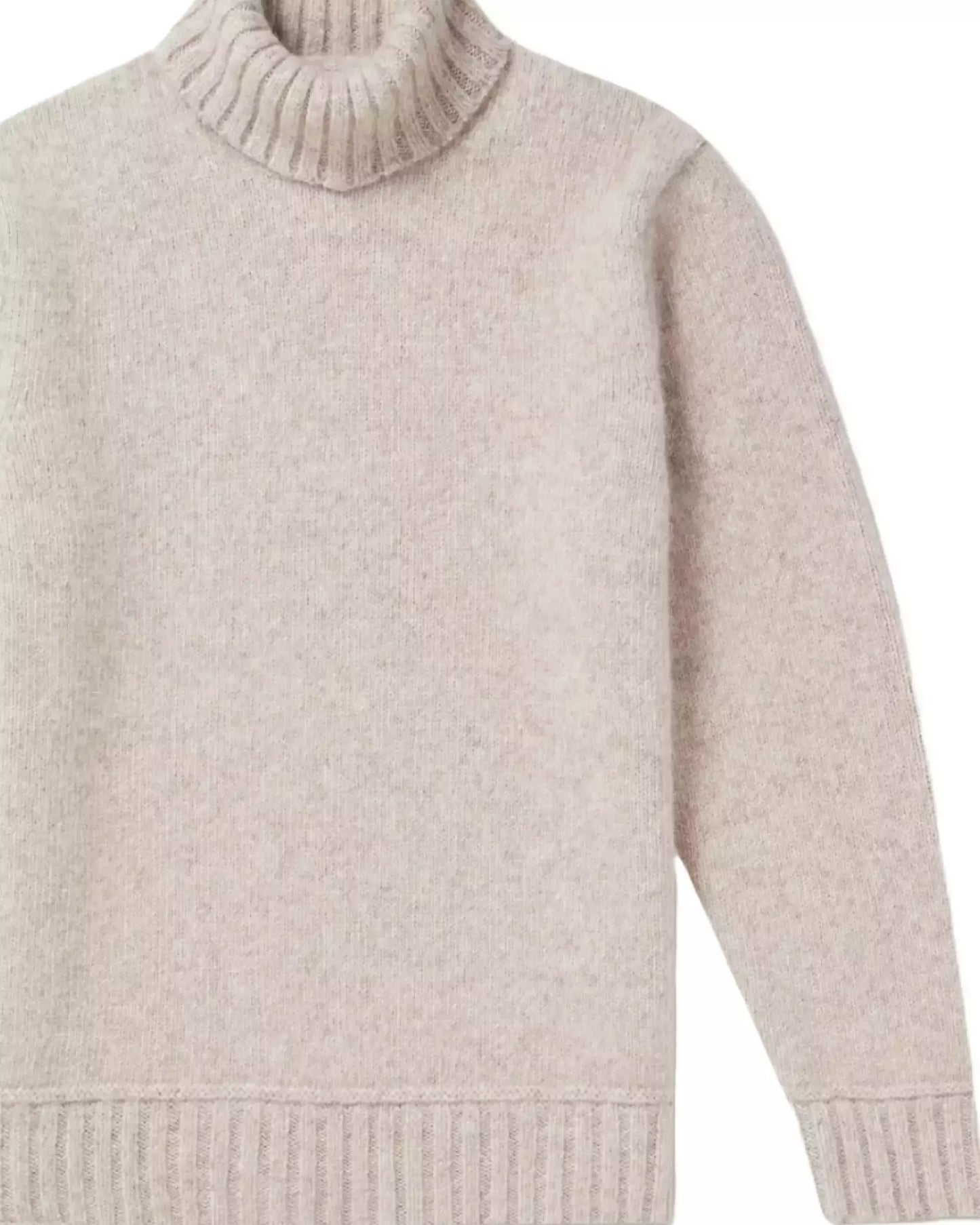 RECYLCED CASHMERE TURTLE KNIT