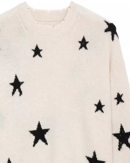 RECYLCED CASHMERE STAR KNIT